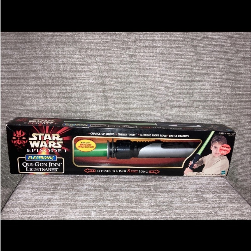 Star Wars QUI-GON JINN Lightsaber Episode I The Phantom Menace 1999 Electronic